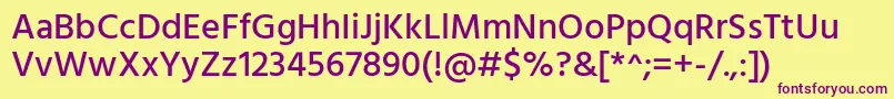 HindMedium Font – Purple Fonts on Yellow Background