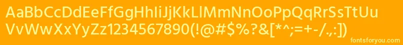 HindMedium Font – Yellow Fonts on Orange Background