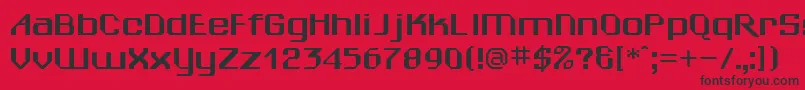 フォントSheilaRegular – 赤い背景に黒い文字