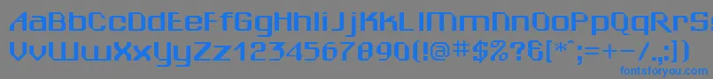 フォントSheilaRegular – 灰色の背景に青い文字