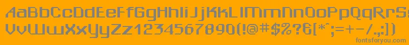 SheilaRegular Font – Gray Fonts on Orange Background