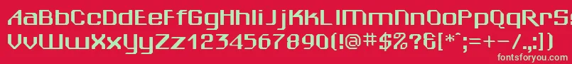 SheilaRegular Font – Green Fonts on Red Background