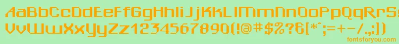 SheilaRegular Font – Orange Fonts on Green Background