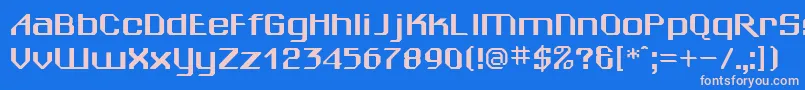 フォントSheilaRegular – ピンクの文字、青い背景