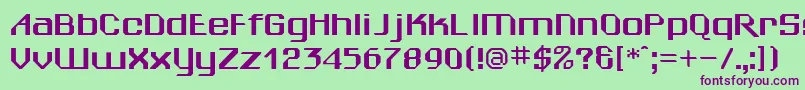Шрифт SheilaRegular – фиолетовые шрифты на зелёном фоне