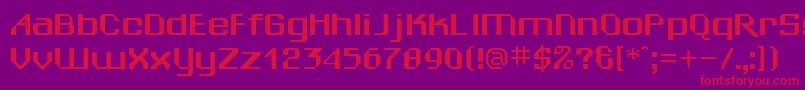 フォントSheilaRegular – 紫の背景に赤い文字