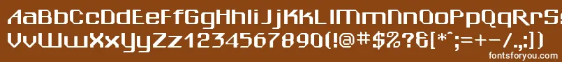 フォントSheilaRegular – 茶色の背景に白い文字