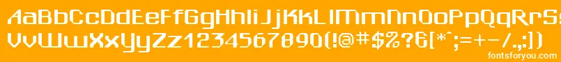 フォントSheilaRegular – オレンジの背景に白い文字