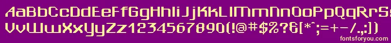 SheilaRegular Font – Yellow Fonts on Purple Background