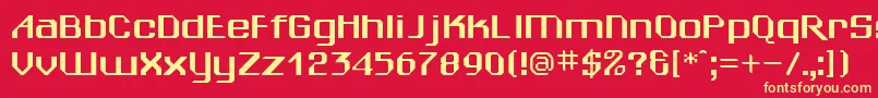 フォントSheilaRegular – 黄色の文字、赤い背景