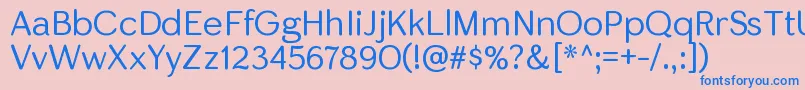 SkirtltRegular Font – Blue Fonts on Pink Background