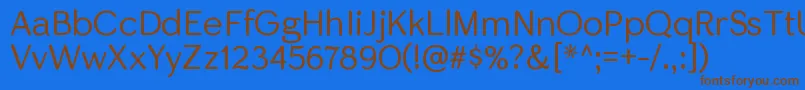 SkirtltRegular Font – Brown Fonts on Blue Background