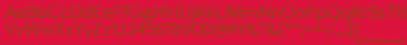 SkirtltRegular Font – Brown Fonts on Red Background
