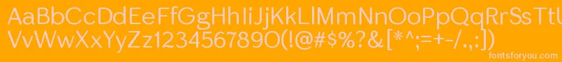 Шрифт SkirtltRegular – розовые шрифты на оранжевом фоне