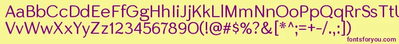 SkirtltRegular Font – Purple Fonts on Yellow Background