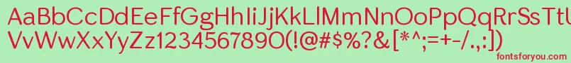 SkirtltRegular Font – Red Fonts on Green Background