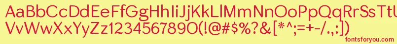 SkirtltRegular Font – Red Fonts on Yellow Background