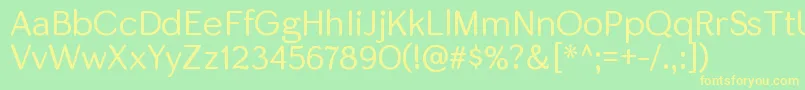 Шрифт SkirtltRegular – жёлтые шрифты на зелёном фоне