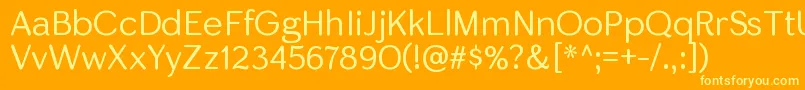 fuente SkirtltRegular – Fuentes Amarillas Sobre Fondo Naranja