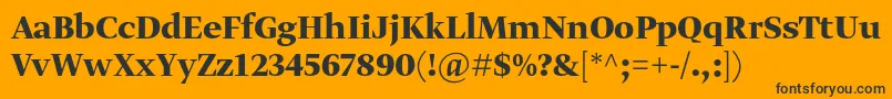 GretadisplayproBold Font – Black Fonts on Orange Background