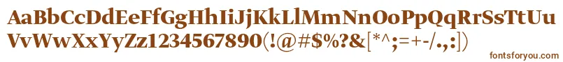GretadisplayproBold-fontti – ruskeat fontit valkoisella taustalla