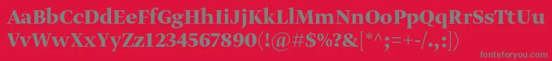 GretadisplayproBold Font – Gray Fonts on Red Background