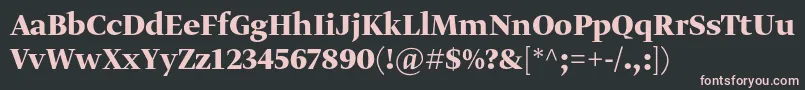 GretadisplayproBold Font – Pink Fonts on Black Background