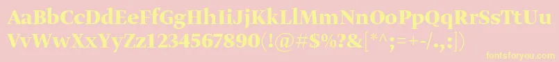 GretadisplayproBold Font – Yellow Fonts on Pink Background