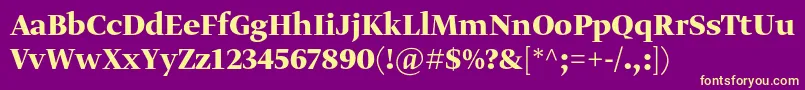 GretadisplayproBold Font – Yellow Fonts on Purple Background