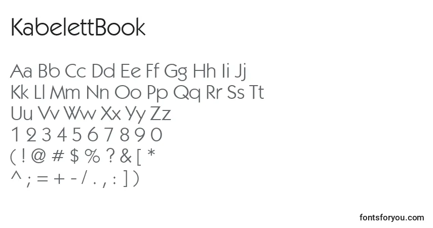 KabelettBook-fontti – aakkoset, numerot, erikoismerkit