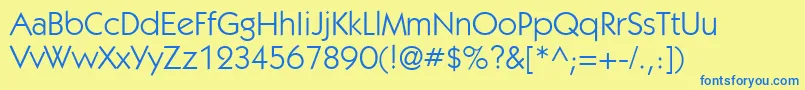 KabelettBook Font – Blue Fonts on Yellow Background