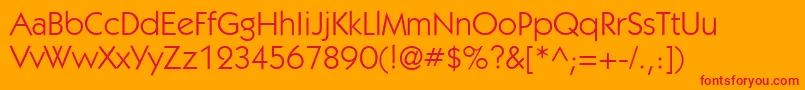Шрифт KabelettBook – красные шрифты на оранжевом фоне