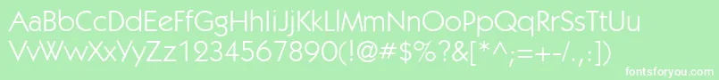 フォントKabelettBook – 緑の背景に白い文字