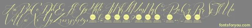 PersonaluseShippedgoods2 Font – Yellow Fonts on Gray Background