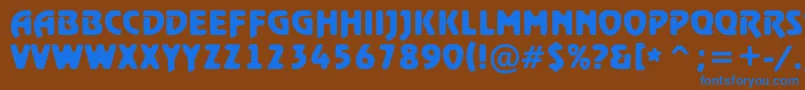 ARewindertitulrghBold Font – Blue Fonts on Brown Background