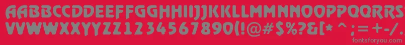 ARewindertitulrghBold-Schriftart – Graue Schriften auf rotem Hintergrund