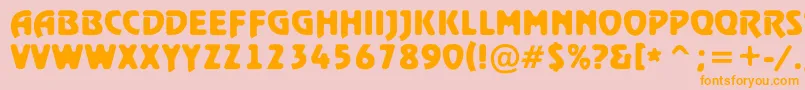 ARewindertitulrghBold Font – Orange Fonts on Pink Background