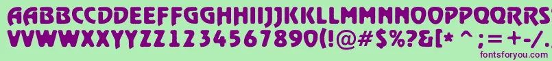 ARewindertitulrghBold Font – Purple Fonts on Green Background