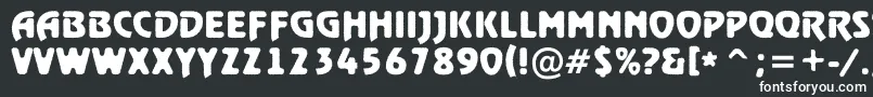 ARewindertitulrghBold-fontti – valkoiset fontit mustalla taustalla