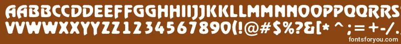 フォントARewindertitulrghBold – 茶色の背景に白い文字