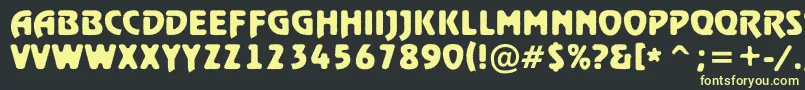 ARewindertitulrghBold Font – Yellow Fonts on Black Background