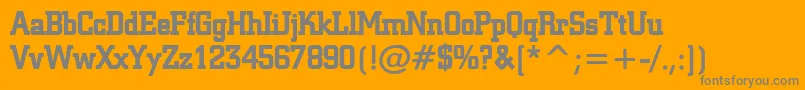 Geo957Bold-Schriftart – Graue Schriften auf orangefarbenem Hintergrund
