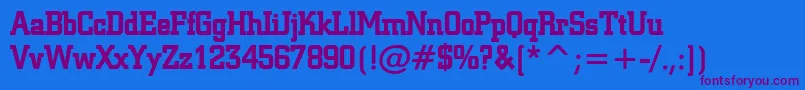 Geo957Bold-Schriftart – Violette Schriften auf blauem Hintergrund