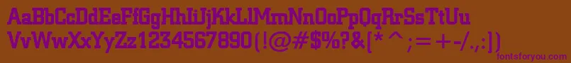 Geo957Bold Font – Purple Fonts on Brown Background