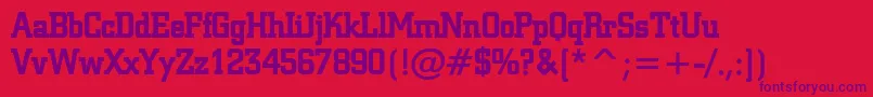 Geo957Bold-Schriftart – Violette Schriften auf rotem Hintergrund