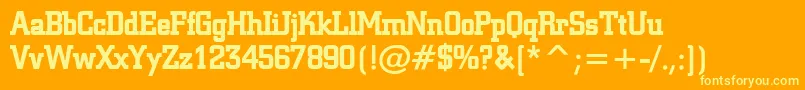 Geo957Bold Font – Yellow Fonts on Orange Background