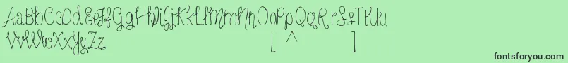 MrfFreckledlemonadeDemo-Schriftart – Schwarze Schriften auf grünem Hintergrund