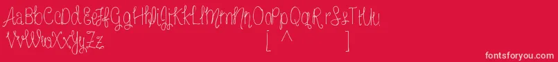 MrfFreckledlemonadeDemo Font – Pink Fonts on Red Background