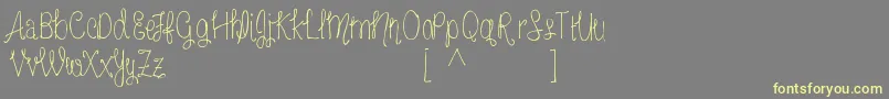 MrfFreckledlemonadeDemo Font – Yellow Fonts on Gray Background