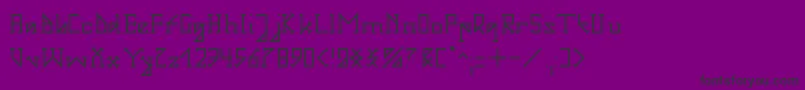 GotikaSerifaiA Font – Black Fonts on Purple Background